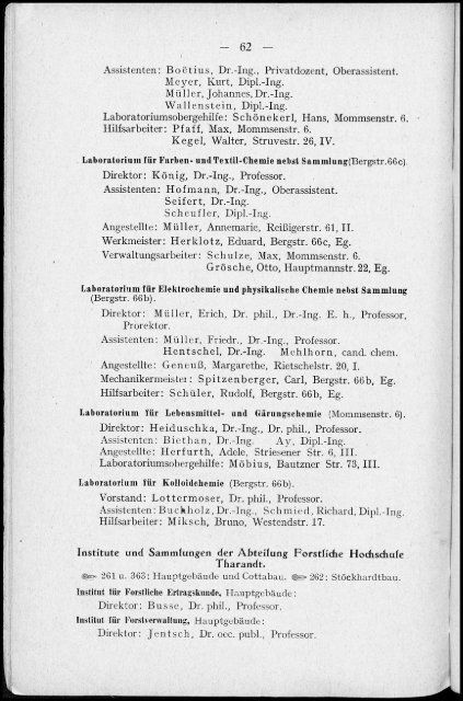 Personalverzeichnis Sommersemester 1930