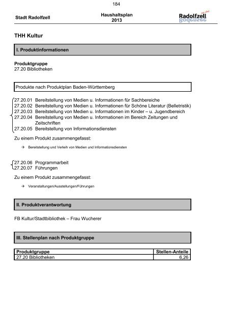 Haushaltsplan 2013 (6891.02KB) - Radolfzell