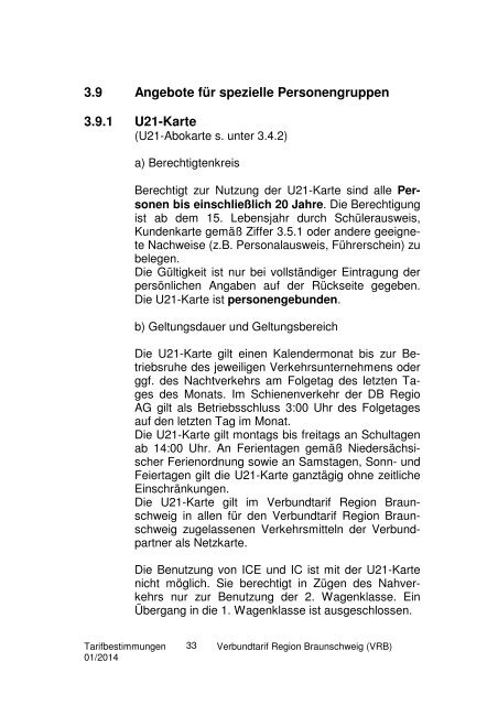 Tarifbestimmungen ab 01.01.14 - Braunschweiger Verkehrs-AG