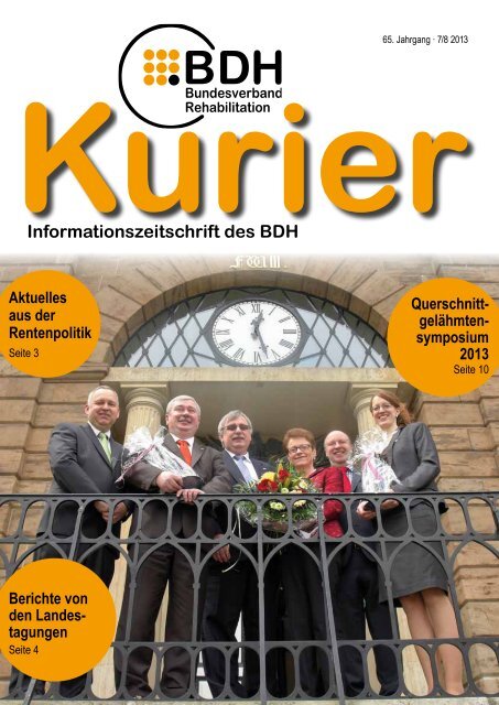 Kurier 7/8 2013 - BDH Bundesverband Rehabilitation
