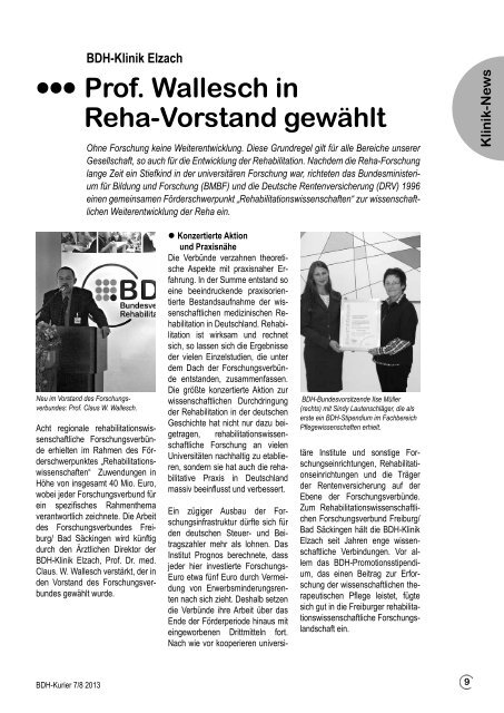 Kurier 7/8 2013 - BDH Bundesverband Rehabilitation