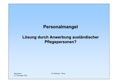 Personalmangel - Lösung durch Anwerbung ausländischer ...