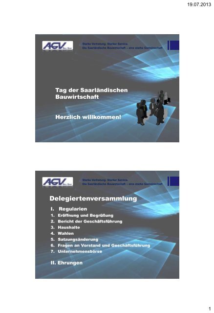 PowerPoint-Präsentation - AGV Bau Saar
