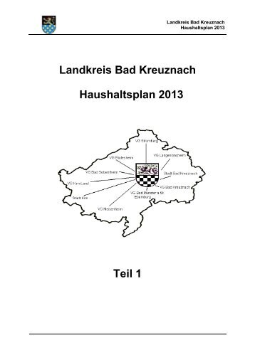 Haushalt 2013 - Landkreis Bad Kreuznach