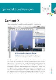Content-X - Die schlanke Redaktionslösung für ... - ppi Media GmbH