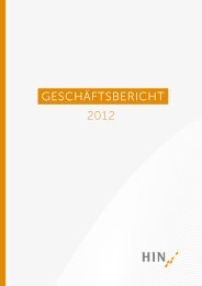 Geschäftsbericht 2012 - HIN Health Info Net