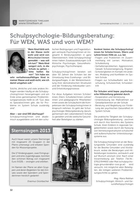 GEMEINDENACHRICHTEN - Bürgermeister Zeitung