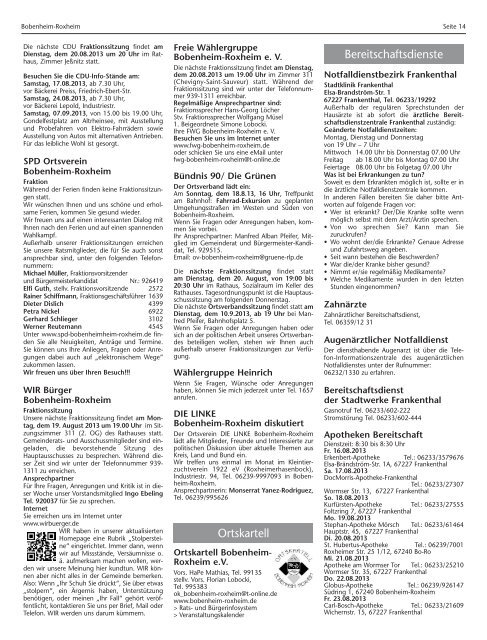 Amtsblatt - Gemeinde Bobenheim-Roxheim