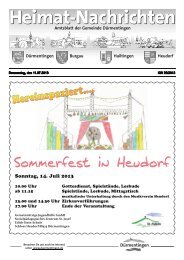 Sommerfest in Heudorf - Gemeinde Dürmentingen