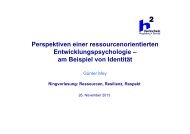 Ressourcenorientierte Entwicklungspsychologie - Hochschule ...