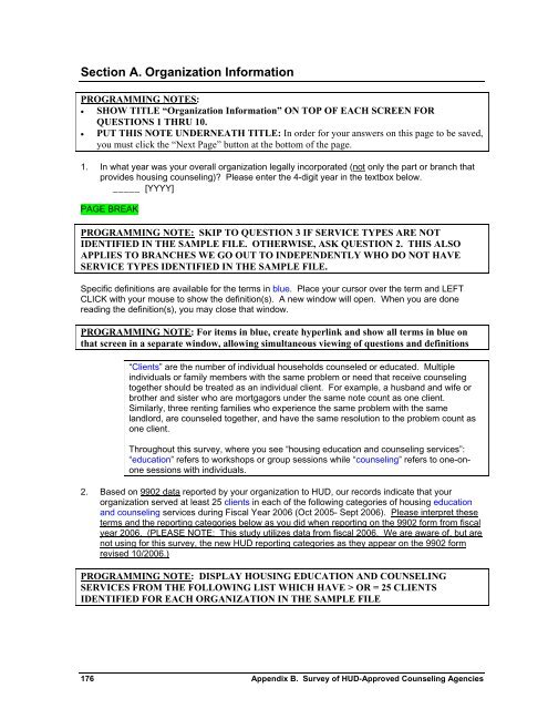 Housing Counseling Process Evaluation and Design of ... - HUD User