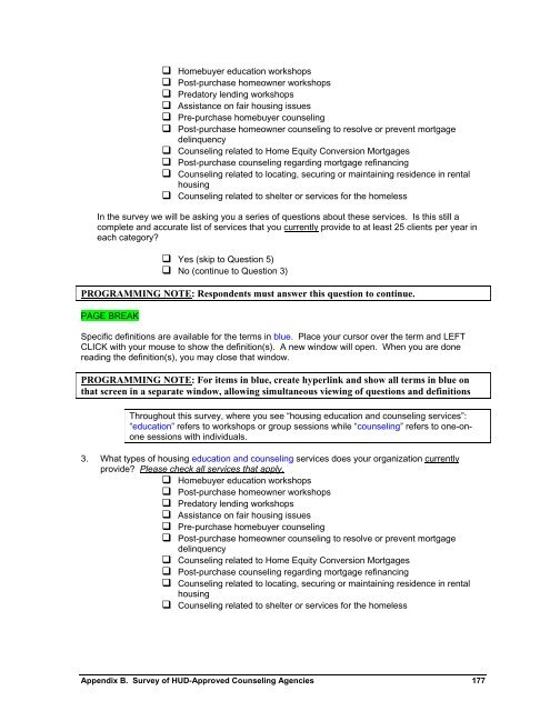 Housing Counseling Process Evaluation and Design of ... - HUD User