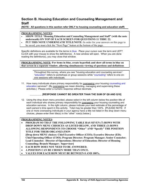 Housing Counseling Process Evaluation and Design of ... - HUD User