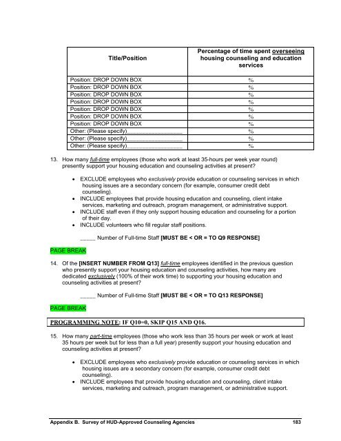 Housing Counseling Process Evaluation and Design of ... - HUD User