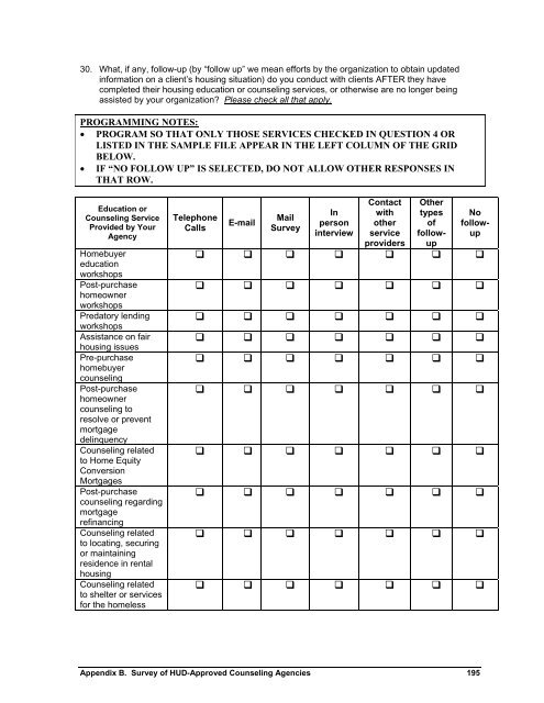 Housing Counseling Process Evaluation and Design of ... - HUD User