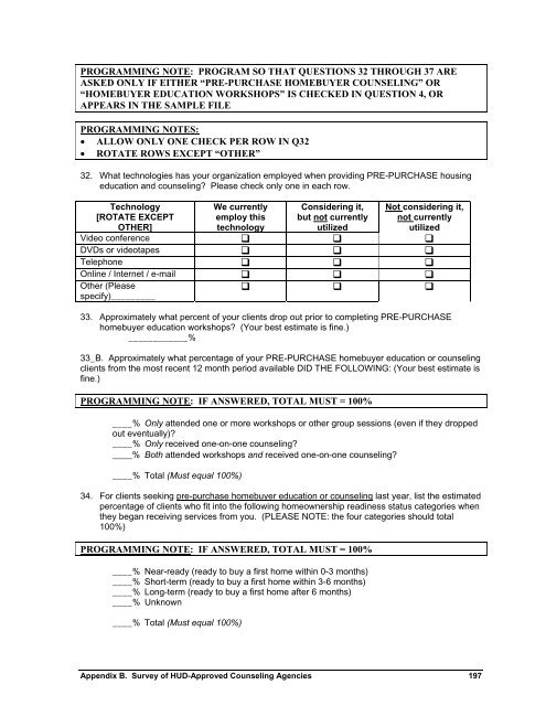 Housing Counseling Process Evaluation and Design of ... - HUD User