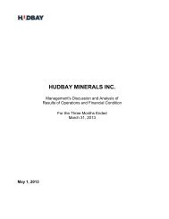 MD&A - Hudbay Minerals
