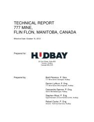 TECHNICAL REPORT 777 MINE, FLIN FLON ... - Hudbay Minerals
