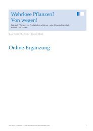 Wehrlose Pflanzen? Von wegen! Online-Ergänzung - MNU