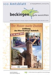 Ausgabe 23/2013 - Gemeinde Beckingen