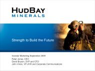 View this Presentation (PDF 2.24 MB) - Hudbay Minerals