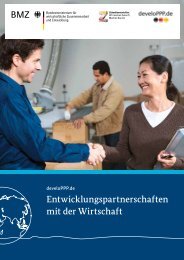 Entwicklungspartnerschaften mit der Wirtschaft