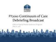 2010 CoC Debrief Broadcast Slides - OneCPD