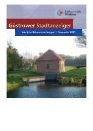 Güstrower Stadtanzeiger - November 2013 - Barlachstadt Güstrow