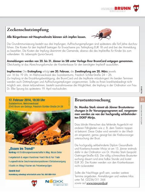 Gemeindezeitung 10/2013 - Brunn am Gebirge