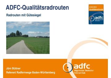 ADFC-QualitÃ¤tsradrouten - B2B