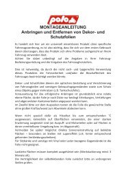 Anbringen und Entfernen von Dekorfolien - Polo Motorrad