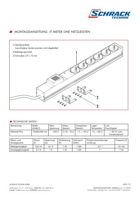 IT METER LINE NETZLEISTEN - Schrack