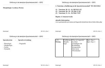 Einführung in die deskriptive Sprachwissenschaft I – VDFO ...