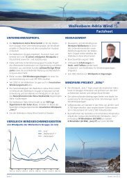 Wallenborn Adria Wind Factsheet - Börse München