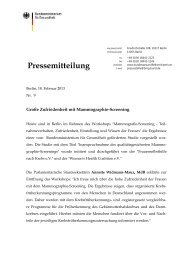 Pressemitteilung - Bundesministerium für Gesundheit - Bund.de