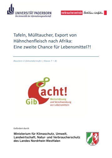 Baustein 3 - Ernährung und Verbraucherbildung