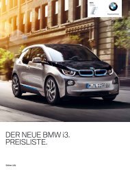 DER NEUE BMW i3. PREISLISTE. - BMW Deutschland
