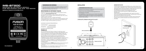 MS-BT200 - FUSION Electronics
