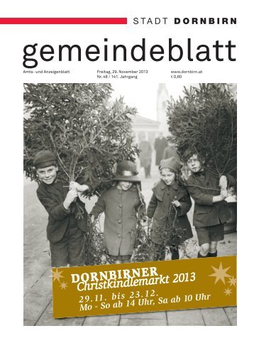 Dornbirner Gemeindeblatt KW 48 vom 29.11.2013