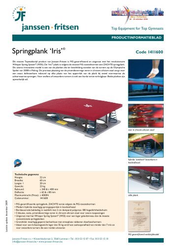 Springplank 'Iris'® - Janssen-Fritsen