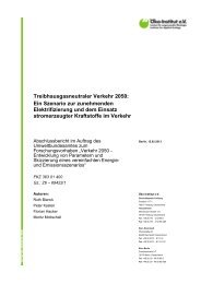 Treibhausgasneutraler Verkehr 2050: Ein Szenario ... - Öko-Institut eV