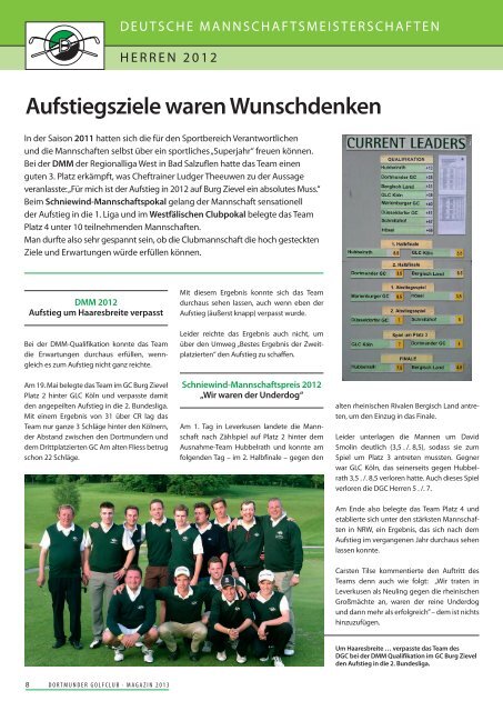 Clubmagazin - Dortmunder Golfclub eV