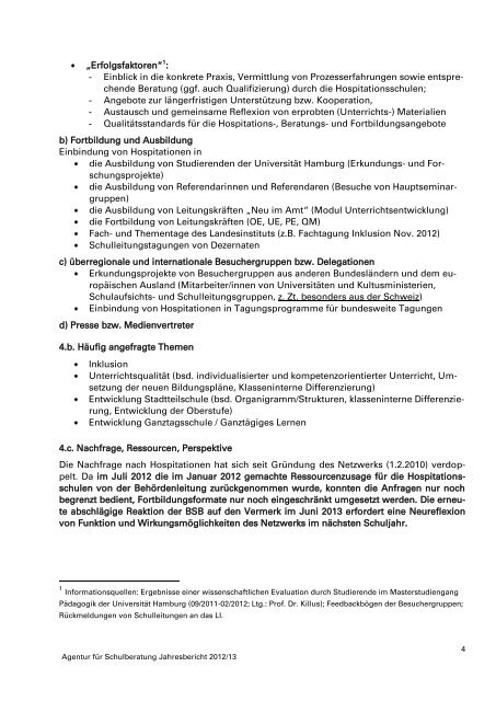 Jahresbericht - Landesinstitut für Lehrerbildung und Schulentwicklung