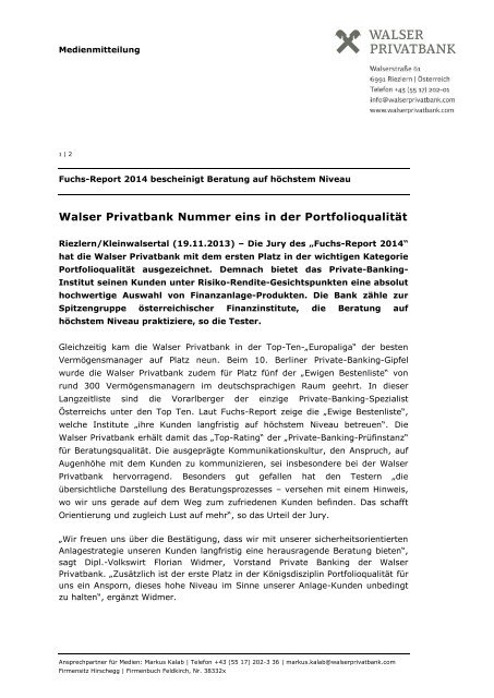 Pdf 161 Kb Walser Privatbank Ag