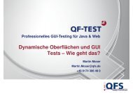 Dynamische Oberflächen und GUI Tests – Wie geht das? - QF-Test