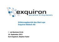 Erfahrungsbericht des Start-ups Exquiron Biotech AG - business parc