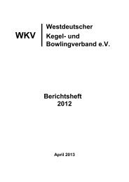 Westdeutscher WKV Kegel- und Bowlingverband e.V. Berichtsheft ...