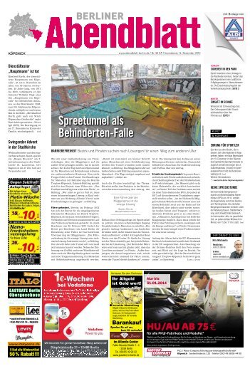 Spreetunnel als Behinderten-falle - Berliner Abendblatt