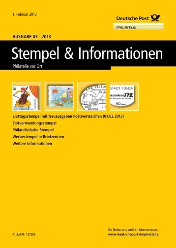 Ansicht und Download (PDF) - Deutsche Post - Philatelie
