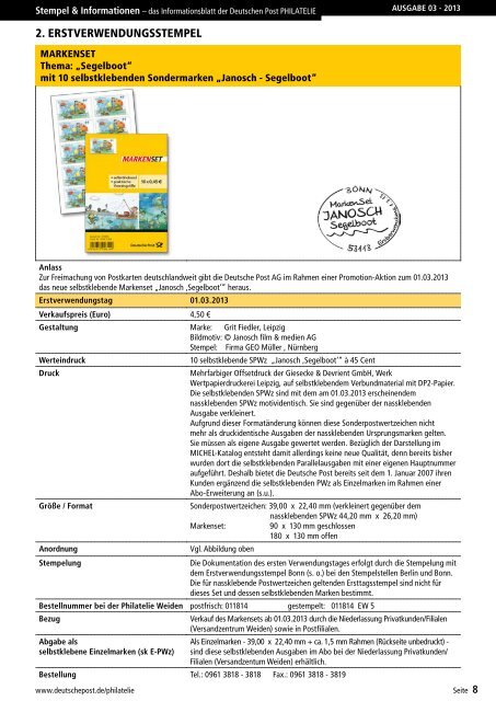 Ansicht und Download (PDF) - Deutsche Post - Philatelie